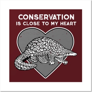 Pangolin Conservation Heart Posters and Art